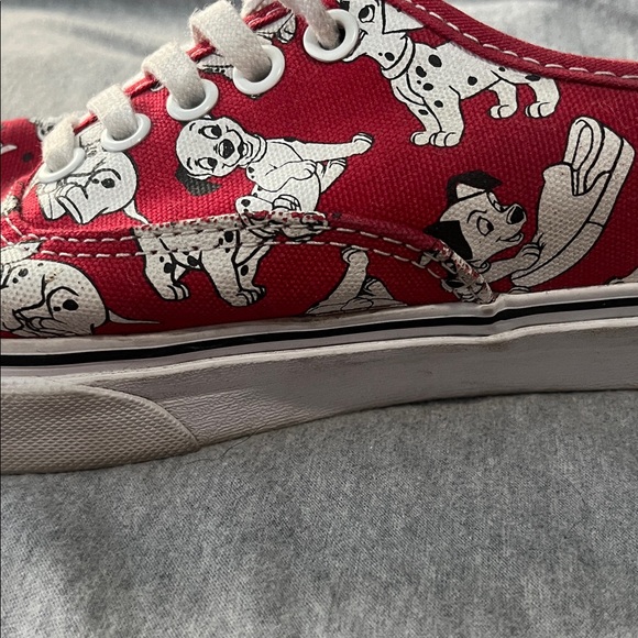DISNEY Vans Red and White Dalmatian Print Sneakers - Picture 7 of 8